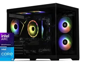 STORMCRAFT Gaming PC SIRIUS Intel Core i5-14400F Intel Arc B570 10GB OC ASROCK – AI Powered 16GB DDR4 RGB 3200MHz 1TB NVMe SSD 650W PSU Windows 11 Home SI1440FBB-B57N1