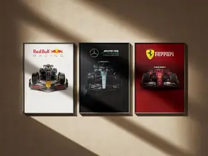 Formula 1 Car Poster Set: Ferrari, Red Bull, Mercedes