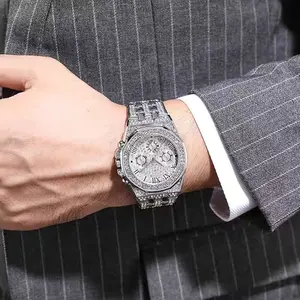 Customized Moissanite watch Swiss movement waterproof mechanical watch