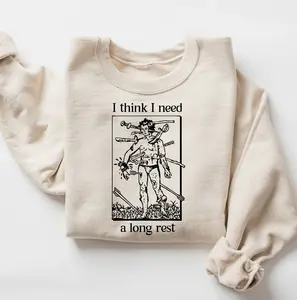 Comfort Colors I Need a Long Rest DND Premium Heavyweight Sweatshirt - Dungeons and Dragons Sweatshirt - Funny DND Gift