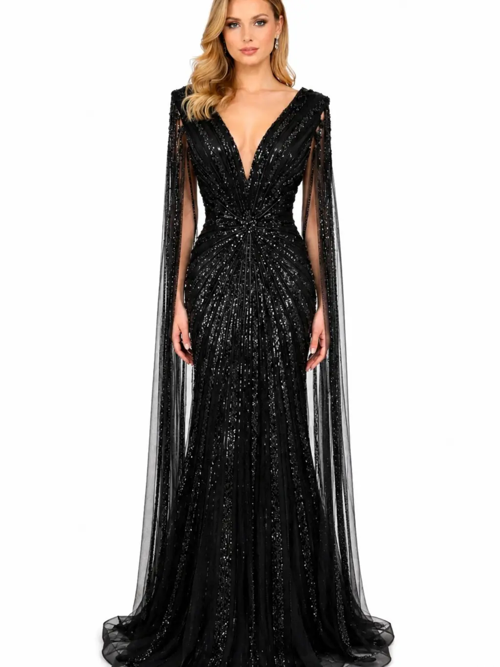 GV 002 Dress butterfly with sleeve  Formal Womenswear Elegant