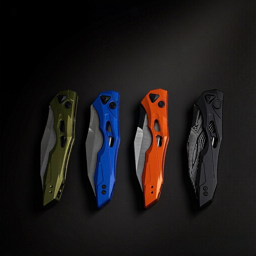 7650 Premium EDC Folding Knife, CPM 154 Steel, Aluminum Handle, Multiple for Outdoor & Daily Carry 