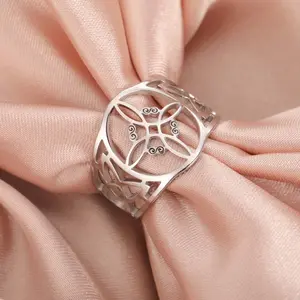Stainless steel ring witch knot ring pattern witch knot multiple sizes ladies daily wear gift
