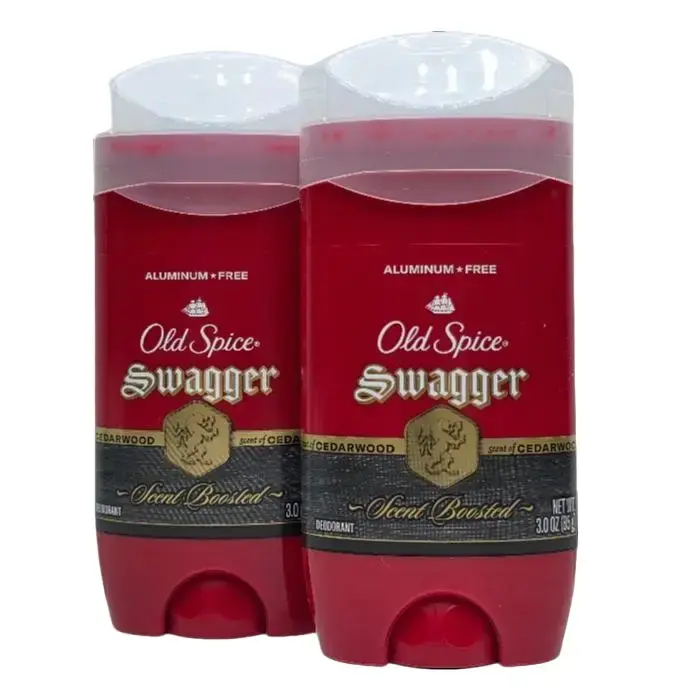 Old Spice Swagger Scented Deodorant, Long-Lasting Daily Care for All Skin Types, Sweat-Resistant Formula, 2-Pack, 3.0 oz, Aroma, 3.0Oz, Dry