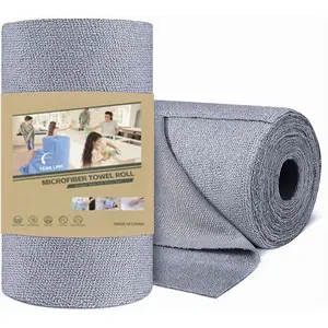 20 Pack Microfiber Cleaning Cloth Roll,Reusable Tear Away Microfiber Towels,Washable Ultra Absorbent Rags Drying Dishcloths for Car,Home,Garage or Shop