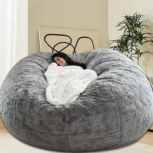 UNDER SPACE 5FT/6FT Beanbag Chair (with Filer) Lazy Sofa Bean bags ForAdults and Children Ship Free High-Rebound Memory FoamFurniture Flannel Cover Removable