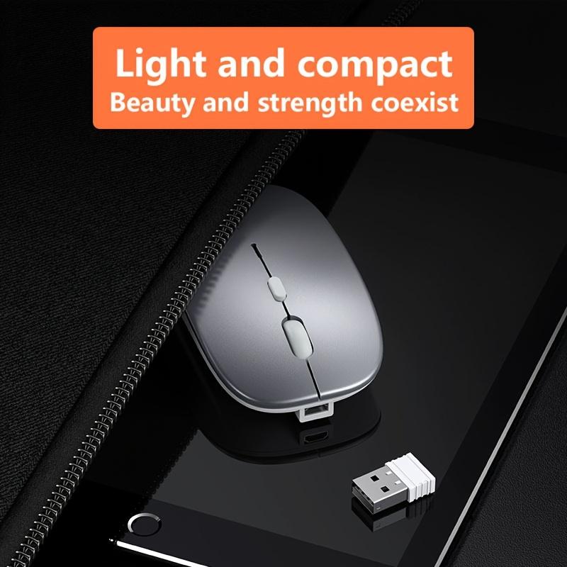Wireless Bluetooth-compatible Dual Mode Mouse, Charging Display Screen, Silent, Laptop, Desktop Computer, Phone, Tablet Compatible, Lightweight Design