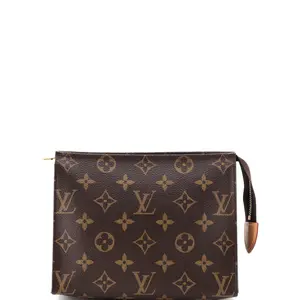 Pre-owned Louis Vuitton Canvas Coated Toiletry Bags Toiletry Pouch Monogram Canvas 19 by Rebag