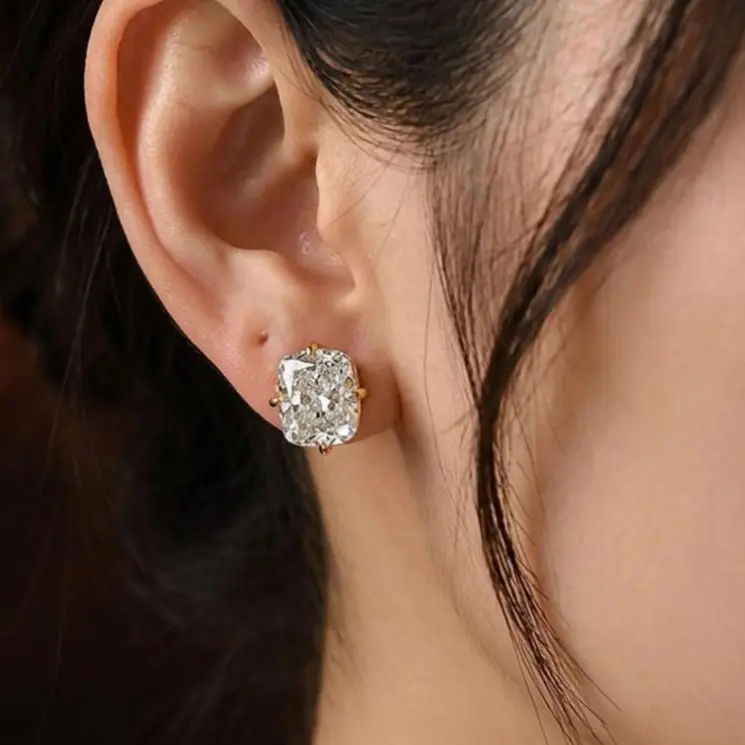 2026 New Romantic Cubic Zirconia Stud Earrings Ear Studs For Women For Party Engagement Anniversary Jewelry Valentine's Day Gift Bride Earrings