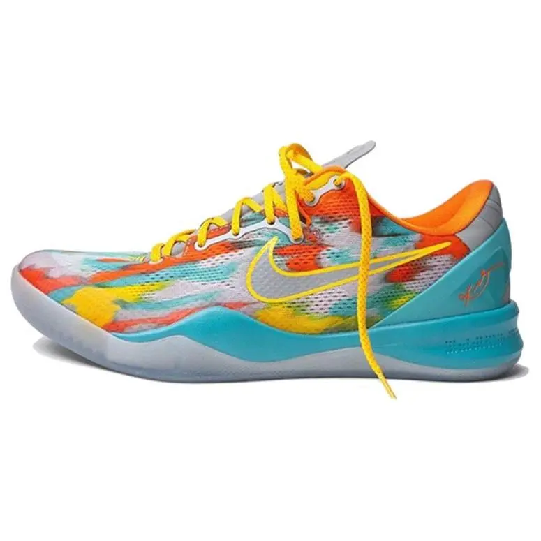 Nike Kobe 8 Protro Venice Beach 2024 Low Top Basketball Shoes Men's Stadium Grey Metallic Silver Tour Yellow FQ3548-001