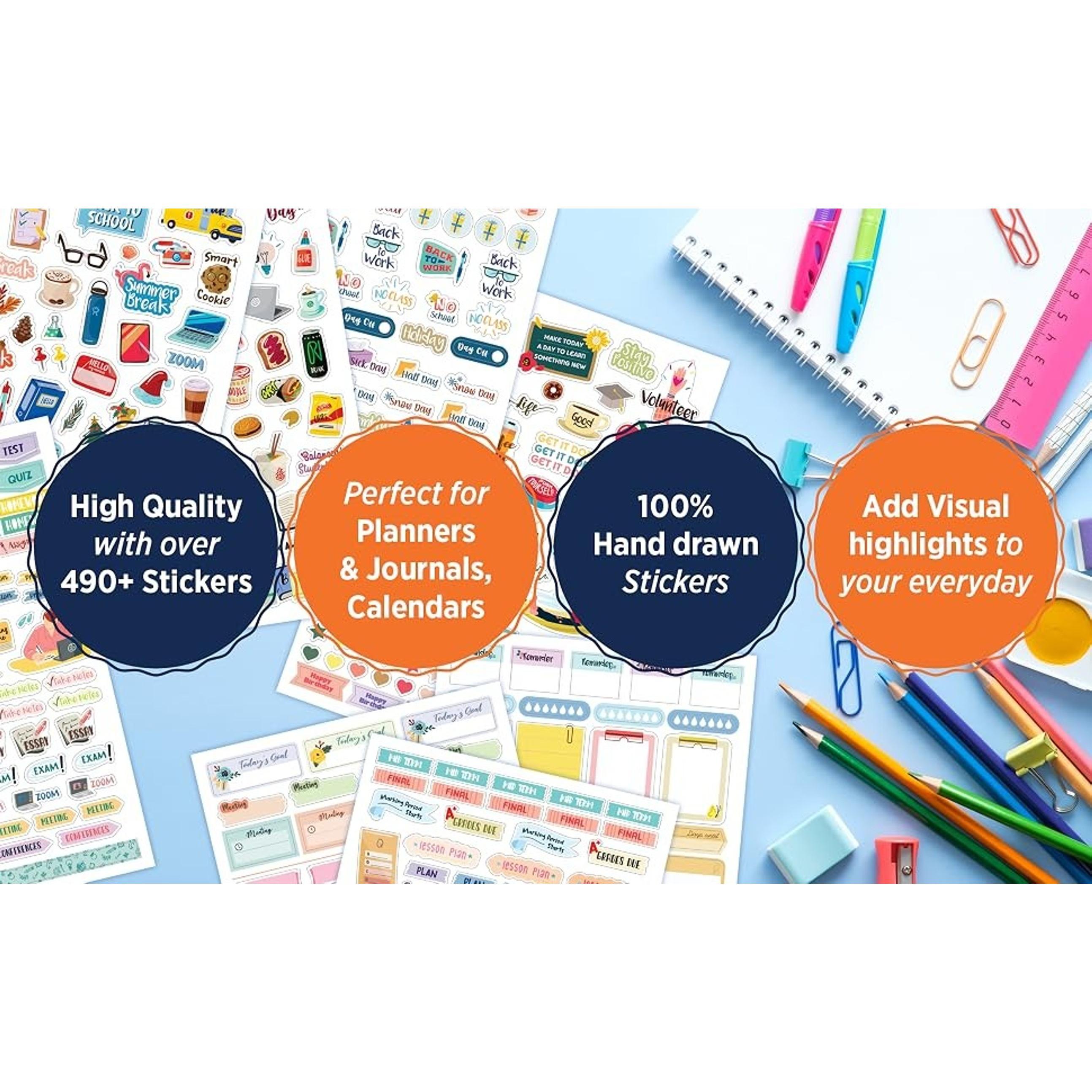 Teacher Planner Stickers Back to School Themed Planning Sticker Accessories for Student, Educators, homeschoolers, Women, Cute Happy Planner Productivity Teacher Planner Stickers Back to School Themed Planning Sticker Accessories for Student, Educators, homeschoolers, Women, Cute Happy Planner Productivity