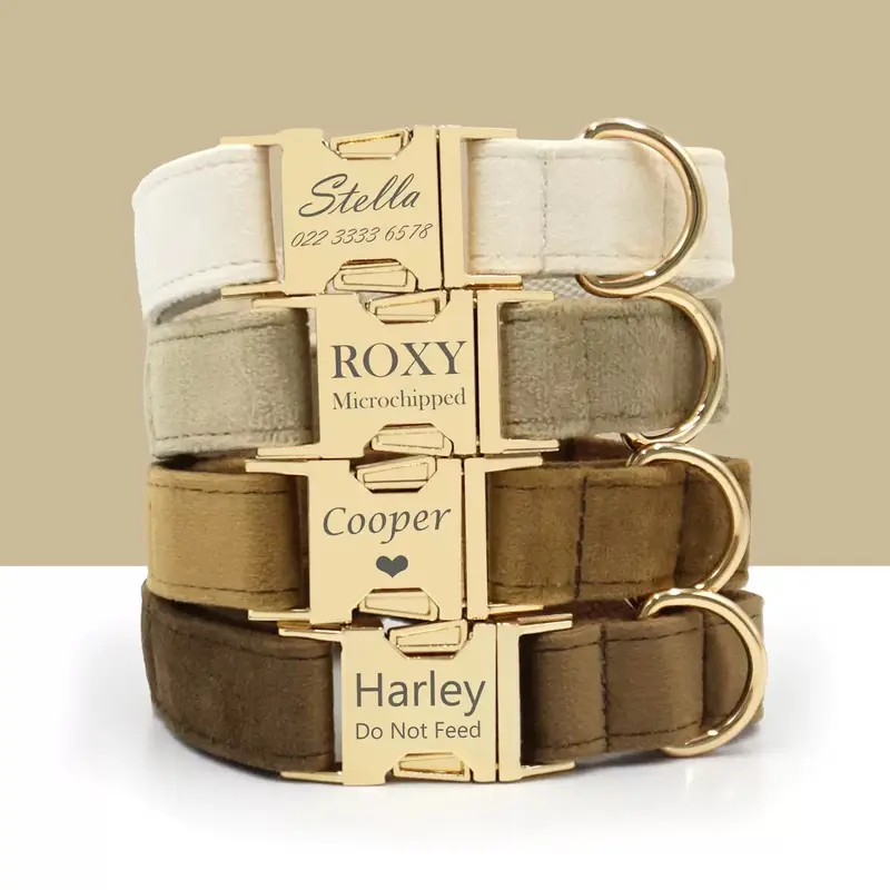 Personalized Dog Collar 1Pc Custom Engraved Soft Engraved Nameplate Durable ID Durable Nylon Material Easy to Install