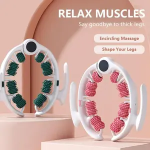 Manual Push-Pull Roller Relaxing Deep Tissue Massage Cellulite Massage Tool Ring for Thigh Calf&Waist Foam Roller for Daily Stretching & Recovery Body Care Pink Summervibes leg meridian relaxation
