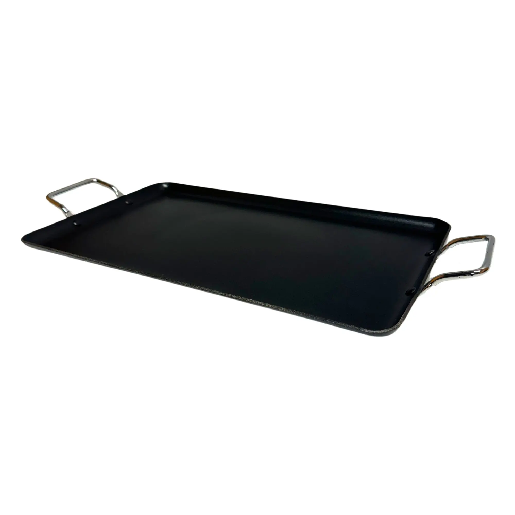 Aluminum Double Burner Griddle with Handles for Easy Cooking Aluminum Double Burner Griddle with Handles for Easy Cooking