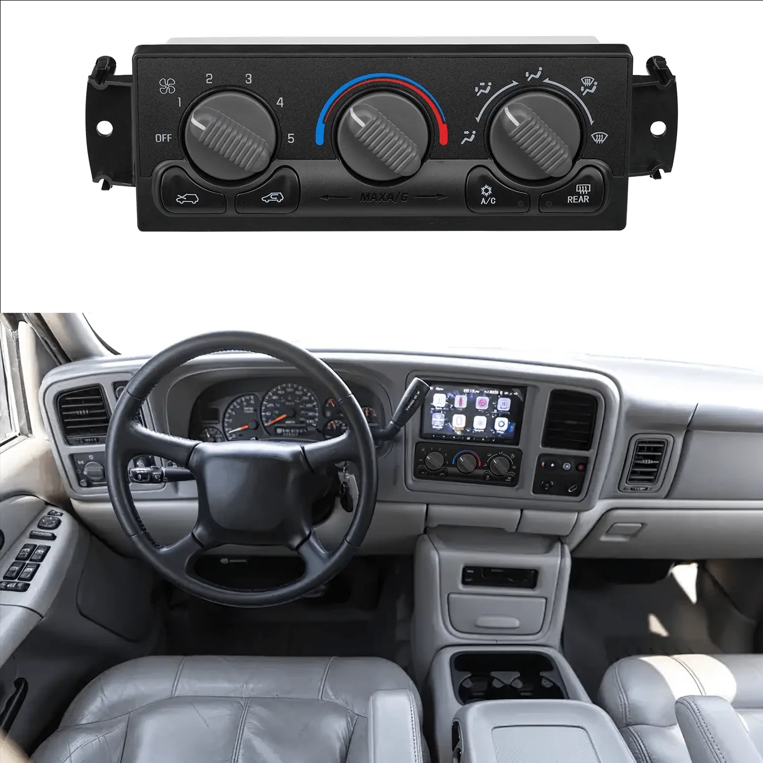 Nilight A/C Heater Climate Control Module Switch Panel Compatible with 1999 2000 2001 2002 Silverado Sierra 2000-2002 Suburban/Tahoe/Yukon XL Truck Replacement Air Conditioning Control Module