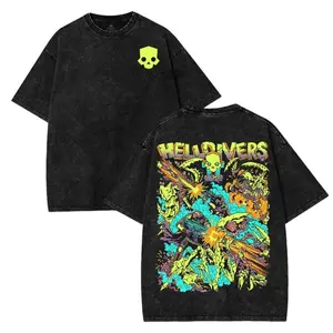 Helldivers 2 The Taste of Freedom Men's Unisex Game Shirt, Fan Gift, gamer gift Menswear Collar Cotton Fabric Streetwear Tshirt