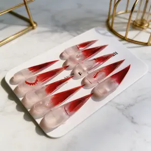 Handmade False Nails, Glossy Dual Tone, Cat Claws, Long Nails, Fish Bone Dragon Armor, Animal Claws, Eagle Claws, Dragon Claws, Fine Sparkle