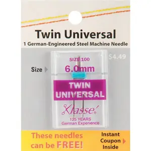 Klasse Size 6.0 Twin Universal Sewing Machine Needles