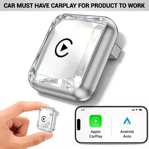 【Summervibes】 2026 Wireless CarPlay Adapter - Dual System Interconnection Conversion, Converts Original Vehicle Wired CarPlay to Wireless, Noise Reduction Hands-Free Feature Ensures Daily Driving Conversations