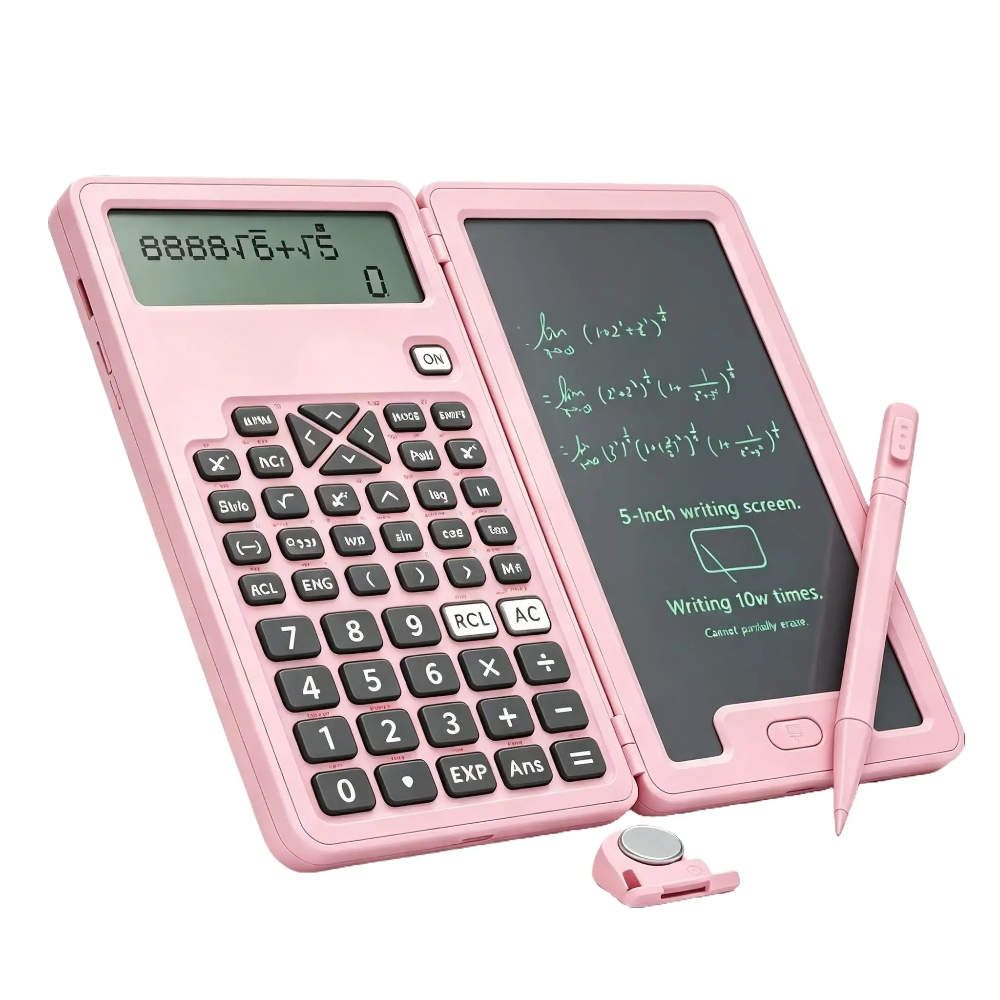 Scientific Calculator with Notepad - 2-Line Foldable Display, 240-Function Battery-Powered Portable School Supply for Middle-High School Students, Party gifts