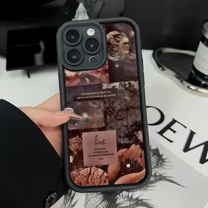Sun and Moon Phone Case for iPhone 16 15 14 Pro Max 13 12 11 XR XS Plus Shockproof Drop Protection Rugged Durable Silicone Cover Cellphone Protective