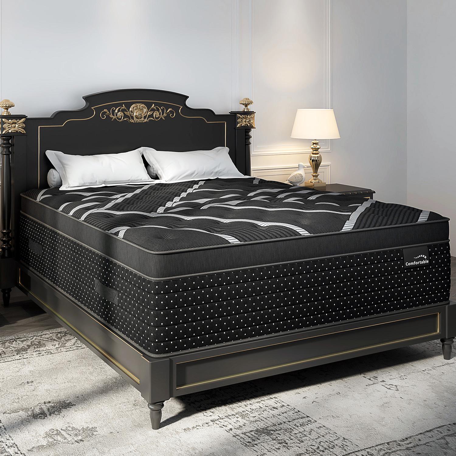 12、14 Inch Twin Full Queen King Size Mattress in a Box,Memory Foam Hybrid Mattress with Individual Pocket Spring for Motion Isolation & Silent Sleep & Lumbar Support & Pressure Relief,Medium Firm