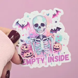 Empty Inside Permenant Vinyl Sticker