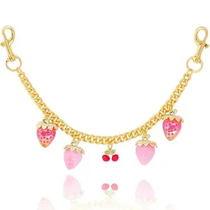 Cute Fashion Strawberry Cherry Bag Extender Chain, Handbag Wallet Jean Chain Decoration, Stylish Pants Accessory, Chain Strap