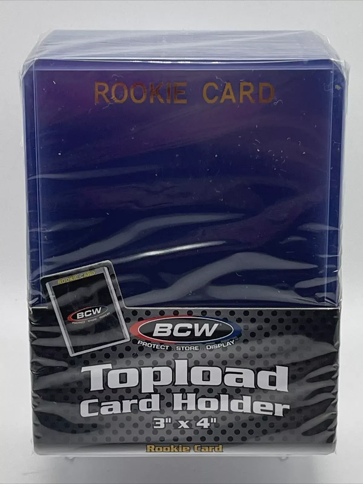 BCW 3X4 GOLD ROOKIE Toploaders 35pt 1 Pack of 25 for Standard Sized Cards Rod Sleeves
