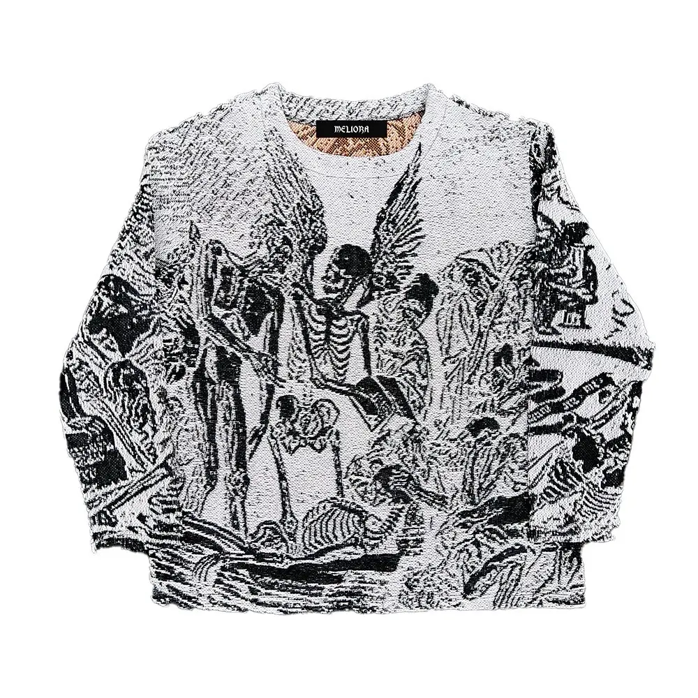 Winged Angel Tapestry Pullover Sweater