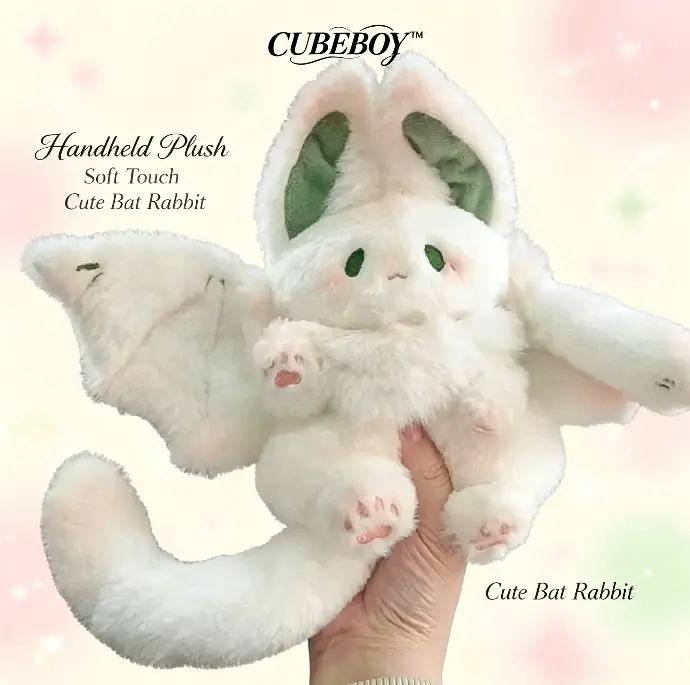 Bat & Rabbit Plush Fabric Hugging Toy - Sleeping Pillow, Big White Rabbit Doll, Birthday Gift for Girls (520), Rabbit Dolls