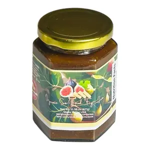 Organic Sun-Dried Fig Jam - Deliciously Sweet & Juicy Taffy with Natural Flavor & Texture - 11.55 oz - Healthy Pickled Snacks