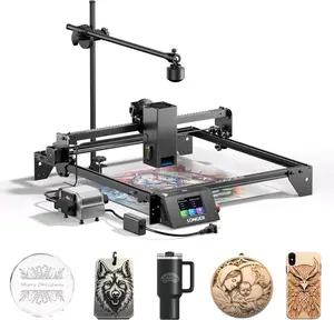 LONGER RAY5 20W Laser Engraver with Air Assist & LightBurn Camera, Auto Positioning & Capture, High-Precision Laser Cutter for Wood, Metal, Acrylic, Tumblers & Cylindrical Objects