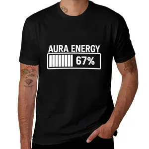 SummitRush 100% Cotton Unisex Aura at 67 Funny Six Seven Meme Slang T-Shirt