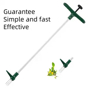 Weed Puller, Standup Weed Root Pulling Tool and Picker，Easily Remove Weeds Without Bending, Long Handle Garden Weeding Tool with 3 Claws, Hand Weed Hound Weed Puller for Dandelion, Standup Weed Root Pulling Tool and Picker, Grabber (1 Pack)