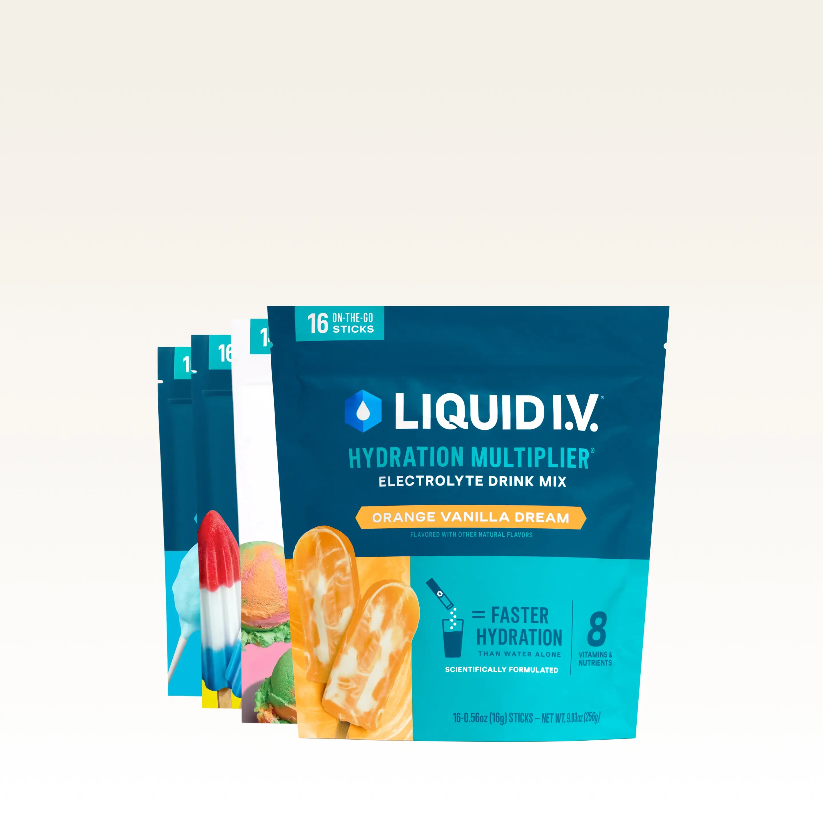 Liquid I.V. Hydration Multiplier - Sweet Treat Bundle - Hydration Powder Packets | Electrolyte Powder Drink Mix | Convenient Single-Serving Sticks | 8 Vitamins & Nutrients | 4 Pack (62 Servings)