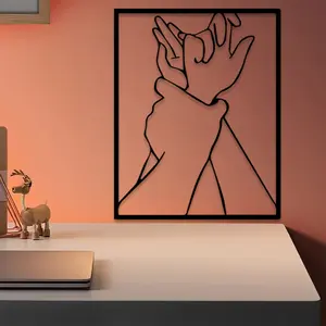 1pc Couple Hands Metal Wall Art, Creative Modern Decoration, Couple Hands Statue Mural, Perfect for Bedroom Wall, Bathroom Wall, Gallery Wall, Valentine's Day Decor, Ideal Gift for Couples, Modern Home Decor, Powder-Coated Metal