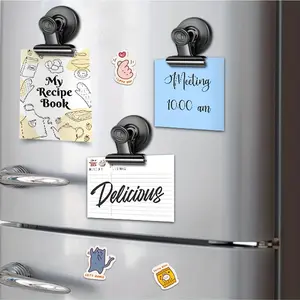 Fridge Magnet, 6 Counts/set Magnetic Clip, Magnetic Clip for Fridge, Refrigerator, Display Fasteners, Home & Kitchen Appliance Parts & Accessories, Refrigerator Decorating Magnet