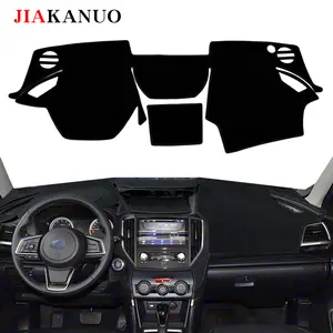 JIAKANUO Dash Cover Mat for Subaru Forester 2019-2024 Dashboard Pad Carpe Sunscreen Heat Insulation Anti Glare Reflective Protection Black Polyester with Silicone Anti Slip Particles