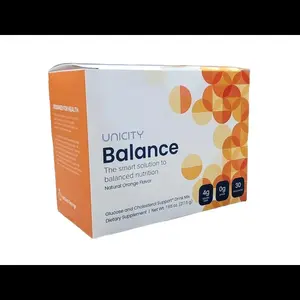 Unicity Balance Fiber Supplement | Supports Healthy Glucose Response & Fullness | Pre-Meal Soluble Fiber Drink Mix | Natural Orange | 30 Stick Packs