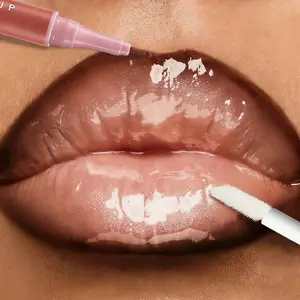 2Pcs Glossy Lip Liner Set Long Lasting Natural Makeup Waterproof Transferproof Lipstick Bright Moisturizing Plumping Lip Oil High Pigmented Lip Contour Pen SummerVibes Cosmetic