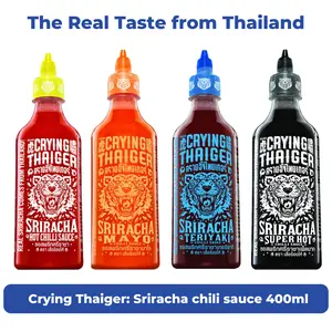 Crying Thaiger Sriracha Chili Sauce, 400ml Spicy Flavor Sauce for Dipping, Cooking Staples