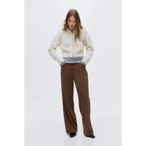 H&M Ribbed velour trousers