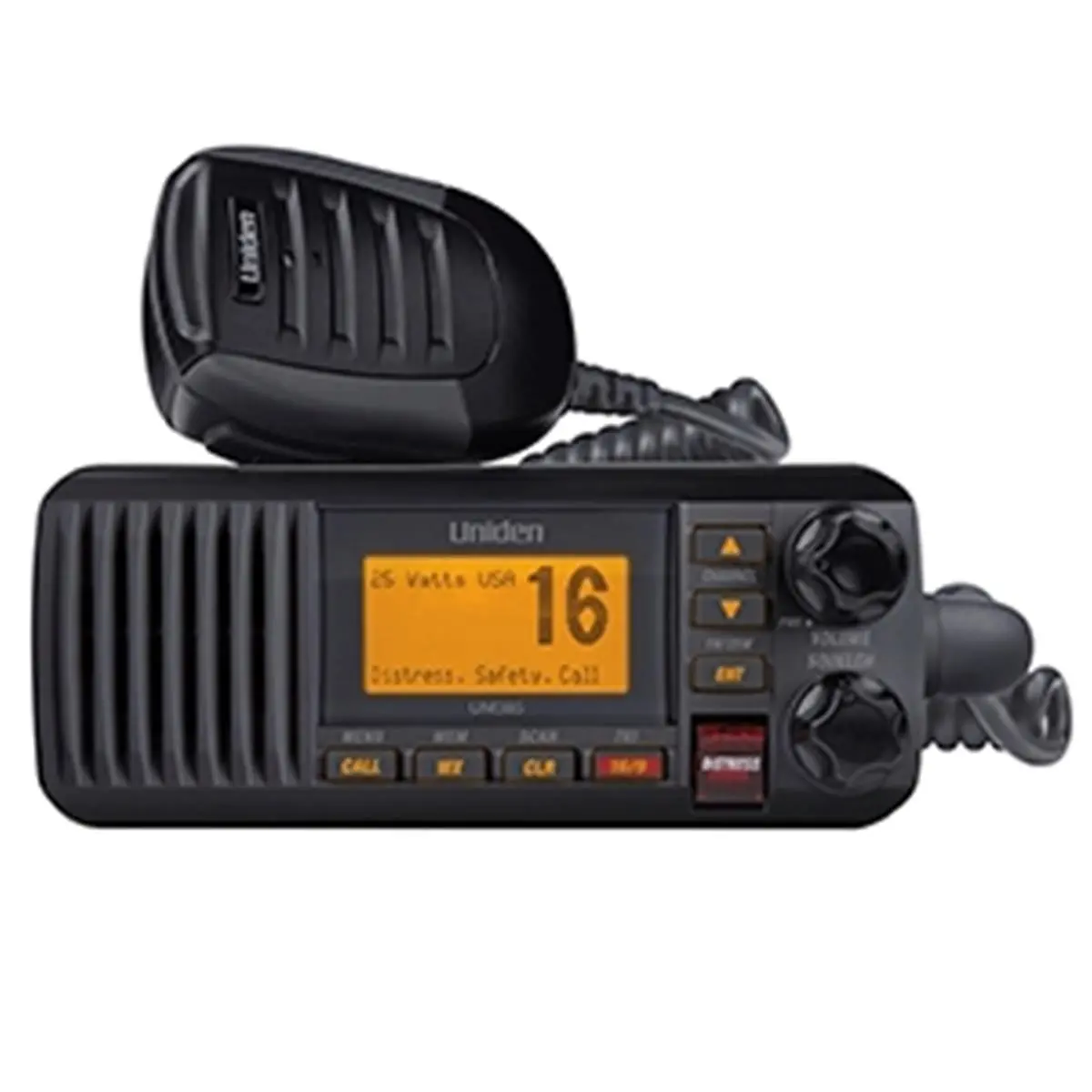 Uniden UM385BK Fixed Mount VHF Radio - Solara Black, Gadget, Walkie