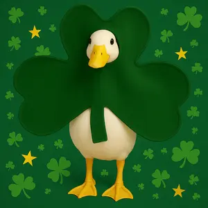 New 2026 Porch Goose Decoration St. Patrick's Day Leaf Festival Party Courtyard Decoration DIY Metal Cat Playpen with Skylight
