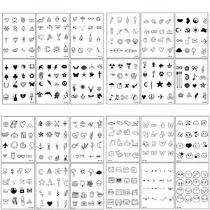 Minimalist Temporary Tattoo Stickers with Delicate Geometric Sticker Designs, Easy Application & Removal, Soft Stylish Look for All Skin Types