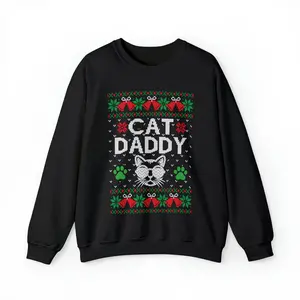 [ New Collection For Men ] [ Christmas 2025 ] Christmas Sweatshirt Cat Dad, Cat Dad Sweatshirt, Ugly Christmas Sweater Men, Cat Daddy, Ugly Christmas Sweater Men Funny, Cat Dad Sweater, For Dad Menswears