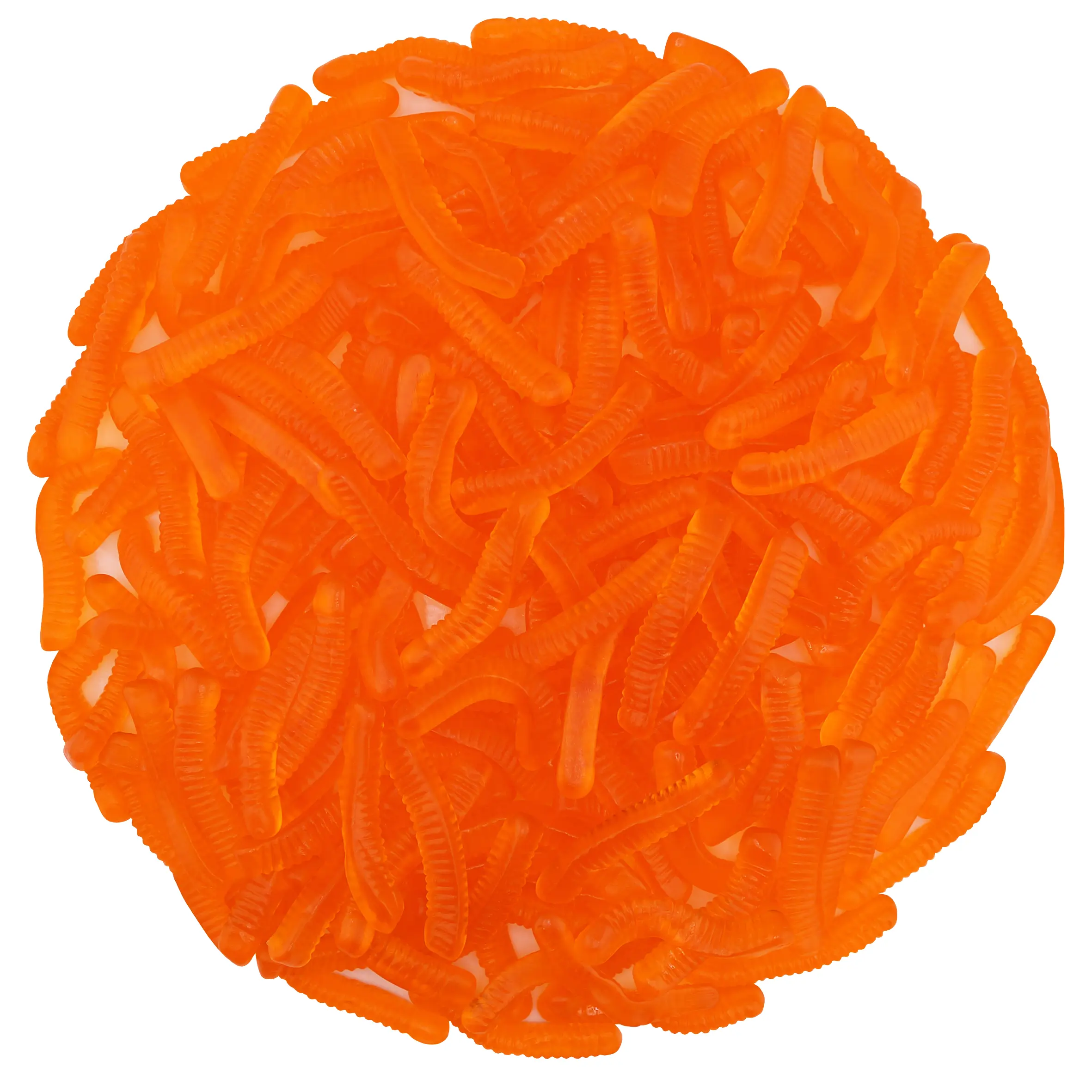 ORANGE GUMMY WORMS 2 POUND BAG