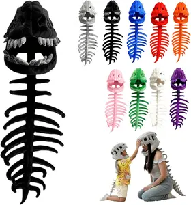 2026 New Dinosaur Skeleton Costume, 3D Spinosaurus Skull Mask & Plush Spine for Dress-Up Play #JKL