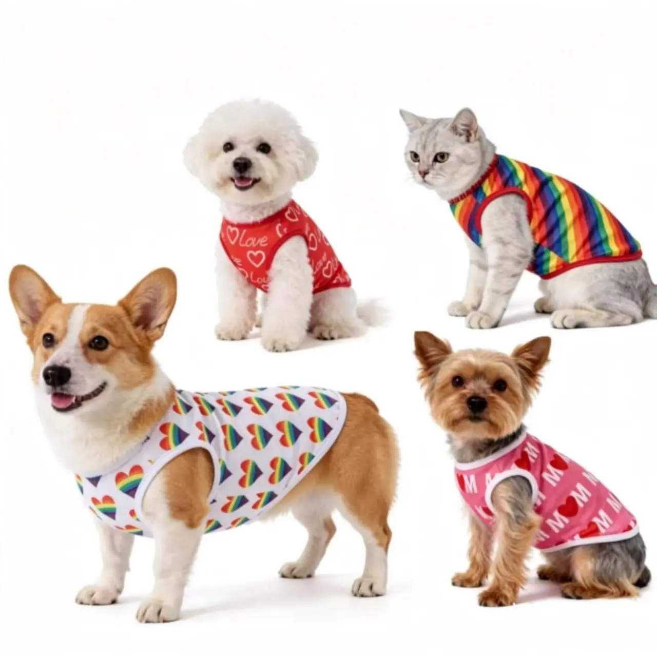 Cute Summer Dog Poodle Cat Vest, Puppy Clothes, Outfits, Soft and Breathable, Easy to Wear, Comfortable Pet Clothing, Ideal for Warm Weather